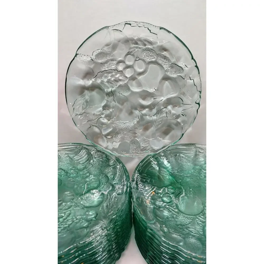 12 Vintage Libbey Orchard Green 8
